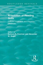 Acquisition of Reading Skills (1986): Cultural Constraints and Cognitive Universals book cover