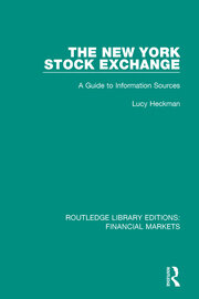 The New York Stock Exchange: A Guide to Information Sources book cover