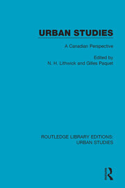 Urban Studies: A Canadian Perspective book cover