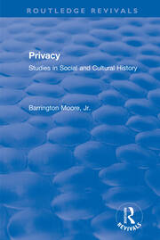 Privacy: Studies in Social and Cultural History book cover