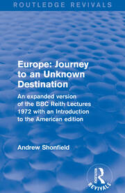 Revival: Europe: Journey to an Unknown Destination (1972) book cover