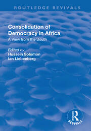 Consolidation of Democracy in Africa: A View from the South book cover