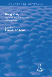 Hong Kong: Legacies and Prospects of Development book cover