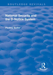 National Security and the D-Notice System book cover