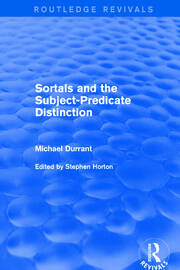 Sortals and the Subject-predicate Distinction (2001) book cover