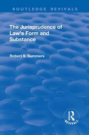 The Jurisprudence of  Law's Form and Substance book cover