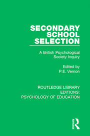 Secondary School Selection: A British Psychological Society Inquiry book cover