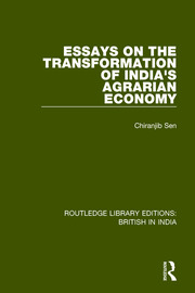 Essays on the Transformation of India's Agrarian Economy book cover