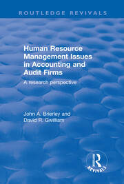 Human Resource Management Issues in Accounting and Auditing Firms: A Research Perspective book cover
