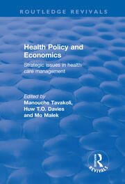 Health Policy and Economics: Strategic Issues in Health Care Management book cover