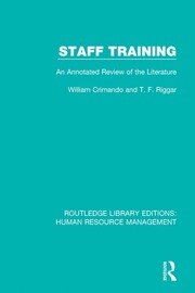 Staff Training: An Annotated Review of the Literature book cover