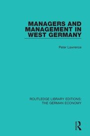 Managers and Management in West Germany book cover