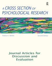A Cross Section of Psychological Research: Journal Articles for Discussion and Evaluation book cover