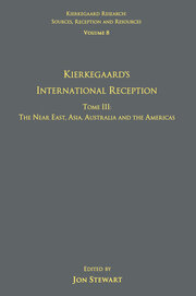 Volume 8, Tome III: Kierkegaard's International Reception – The Near East, Asia, Australia and the Americas book cover