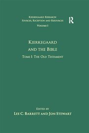 Volume 1, Tome I: Kierkegaard and the Bible - The Old Testament book cover