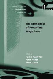 The Economics of Prevailing Wage Laws book cover