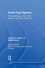 Sarah Fyge Egerton: Printed Writings, 1641–1700: Series II, Part Four, Volume 2 book cover