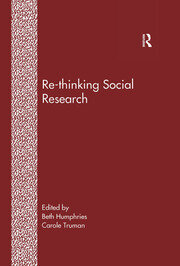 Re-Thinking Social Research: Anti-Discriminatory Approaches in Research Methodology book cover
