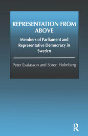 Representation From Above: Members of Parliament and Representative Democracy in Sweden book cover