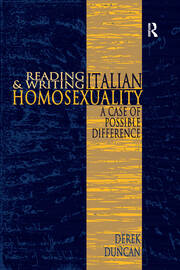 Reading and Writing Italian Homosexuality: A Case of Possible Difference book cover