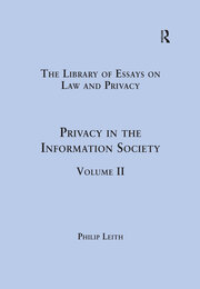 Privacy in the Information Society: Volume II book cover