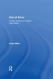 Out of Error: Further Essays on Critical Rationalism book cover