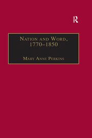 Nation and Word, 1770–1850: Religious and Metaphysical Language in European National Consciousness book cover