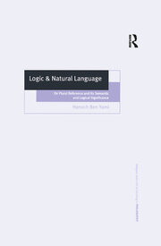Logic & Natural Language: On Plural Reference and Its Semantic and Logical Significance book cover