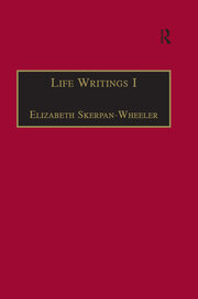 Life Writings I: Printed Writings 1641–1700: Series II, Part One, Volume 1 book cover