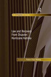 Law and Recovery From Disaster: Hurricane Katrina book cover