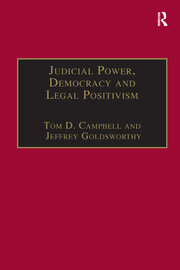 Judicial Power, Democracy and Legal Positivism book cover