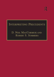 Interpreting Precedents: A Comparative Study book cover