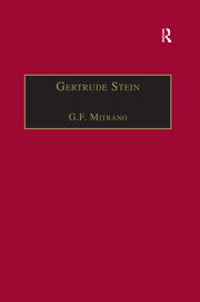 Gertrude Stein: Woman without Qualities book cover