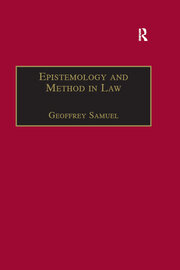 Epistemology and Method in Law book cover
