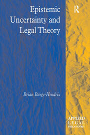 Epistemic Uncertainty and Legal Theory book cover