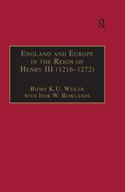 England and Europe in the Reign of Henry III (1216–1272) book cover