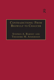 Contradictions: From Beowulf to Chaucer: Selected Studies of Larry Benson book cover
