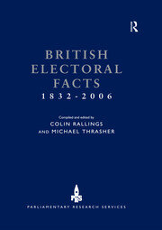 British Electoral Facts 1832-2006 book cover
