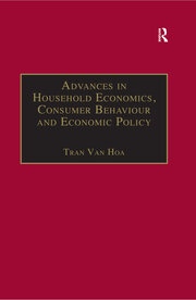 Advances in Household Economics, Consumer Behaviour and Economic Policy book cover