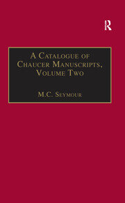 A Catalogue of Chaucer Manuscripts: Volume Two: The Canterbury Tales book cover
