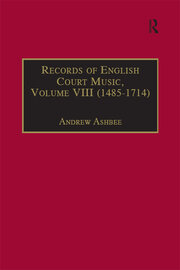Records of English Court Music: Volume VIII : 1485-1714 book cover