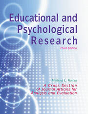 Educational and Psychological Research: A Cross-Section of Journal Articles for Analysis and Evaluation book cover