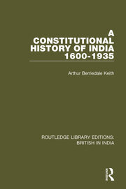 A Constitutional History of India, 1600-1935 book cover