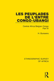Les Peuplades de L'Entre Congo-Ubangi (Ngbandi, Ngbaka, Mbandja, Ngombe et Gens D'Eau): Central Africa Belgian Congo Part IV book cover