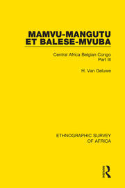 Mamvu-Mangutu et Balese-Mvuba: Central Africa Belgian Congo Part III book cover
