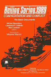 Beijing Spring 1989: Confrontation and Conflict - The Basic Documents book cover