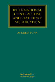International Contractual and Statutory Adjudication book cover
