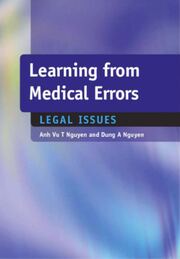 Learning from Medical Errors: Legal Issues book cover