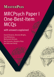 MRCPsych Paper I One-Best-Item MCQs: With Answers Explained book cover