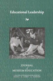 Educational Leadership: Journal of Museum Education 34:2 Thematic Issue book cover